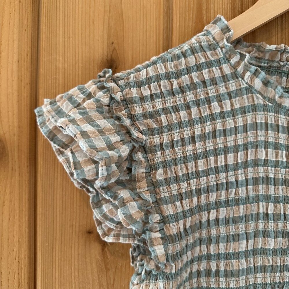 Veronica Beard Size 2 Cici Smoked Gingham Dress - Picture 4 of 9